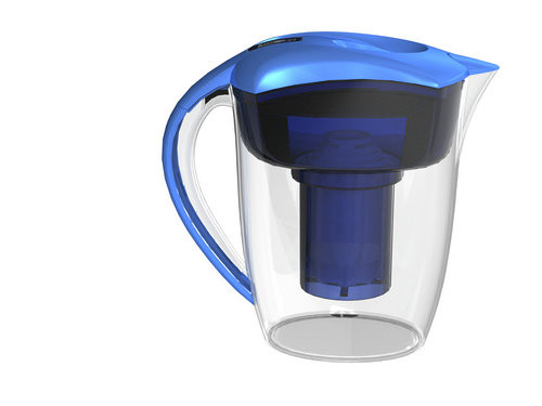 O jarro alcalino da água da energia Nano azul para reduz as bactérias