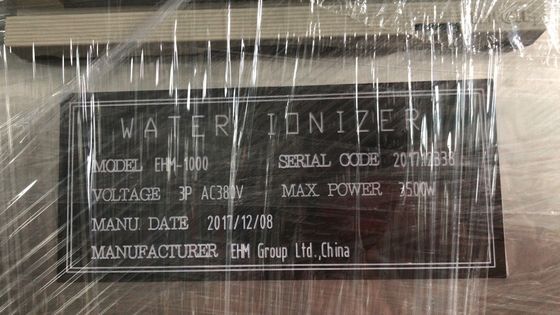 Ionizador de água industrial 1000L/h alcalino ácido aço inoxidável