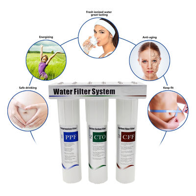 Pre-filter Water Ionizer Filter with 0.10-0.4 MPA Water Pressure 0.6-6 L/m Flow and Activated Carbon Media